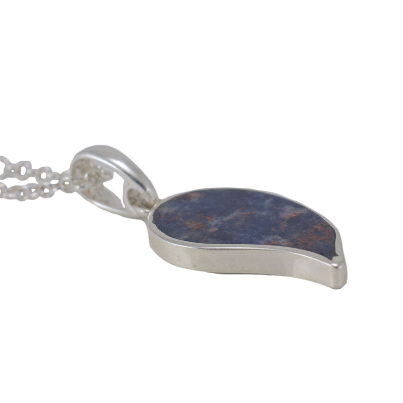 Inlay Leaf Necklace - Sodalite