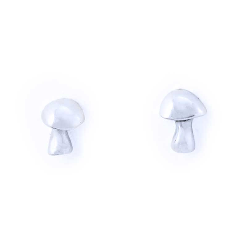 Sterling silver mushroom stud earrings | Toadstool post earrings