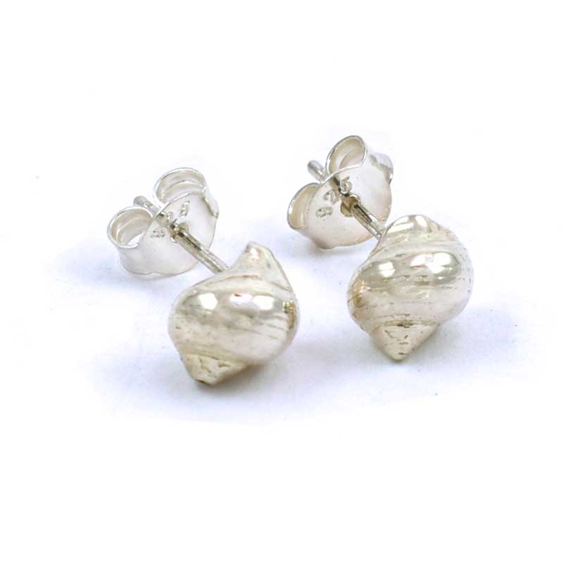 Periwinkle Seashell Stud Earrings - Sterling Silver Handmade Ocean Jewellery