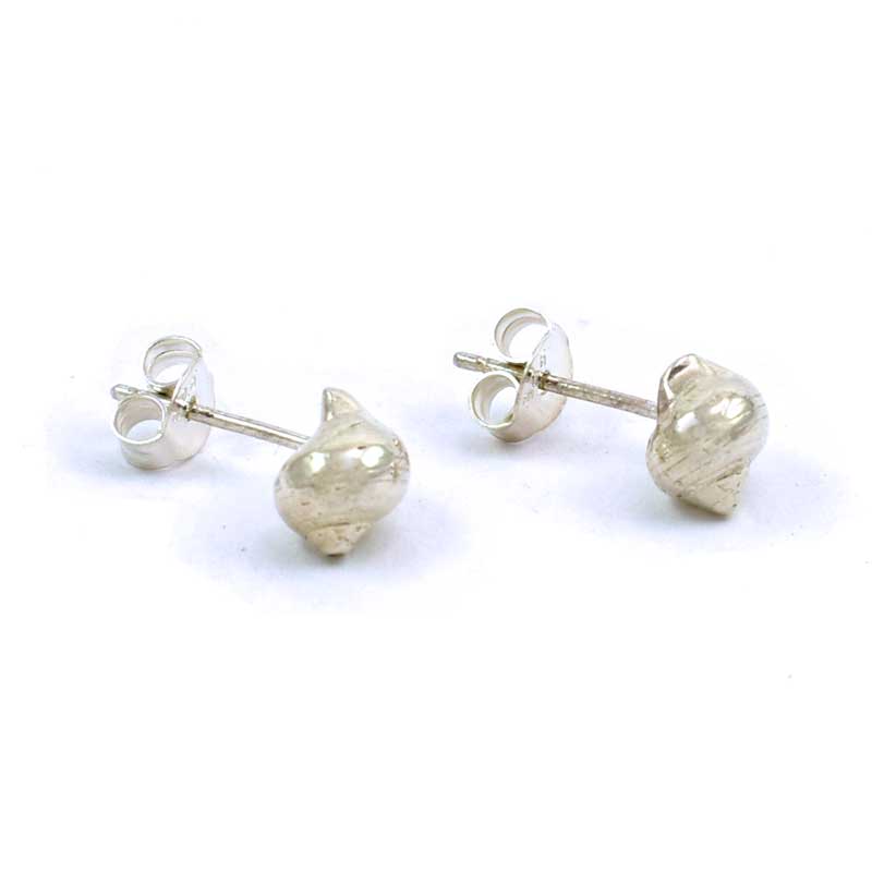 Periwinkle Seashell Stud Earrings - Sterling Silver Handmade Ocean Jewellery