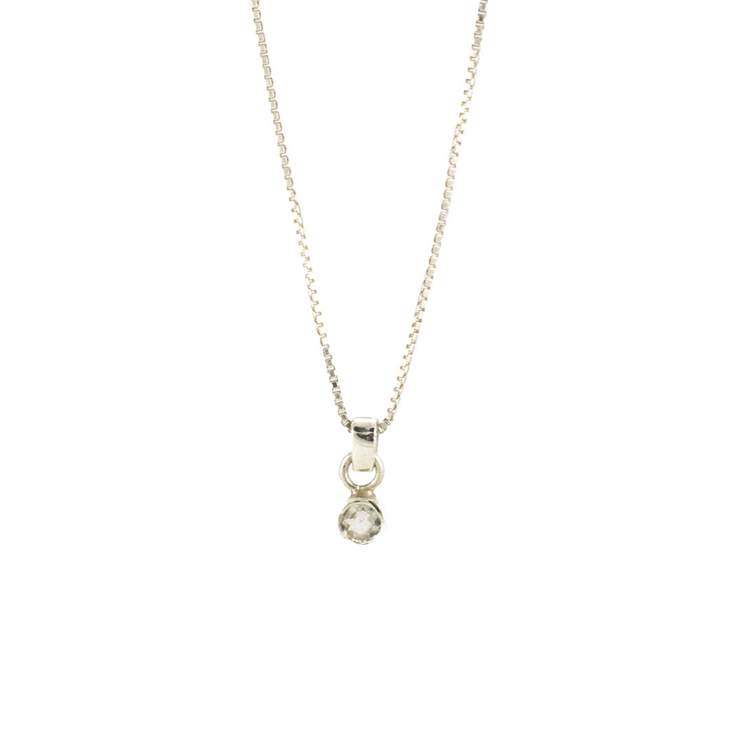Faceted Rainbow Moonstone Pendant