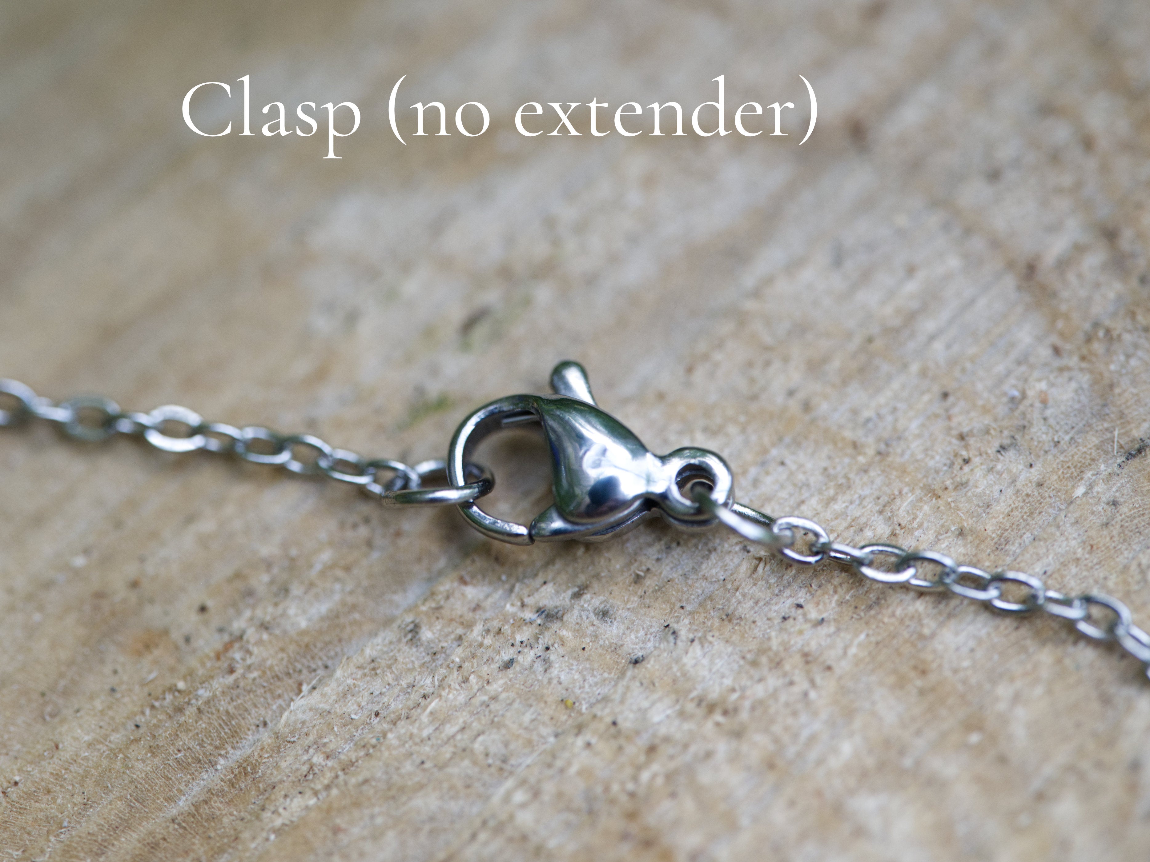 304 stainless steel chain and clasp shown 