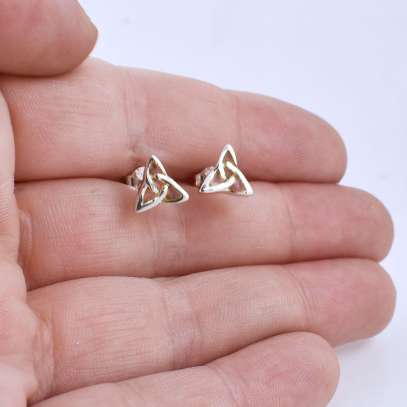 Triskilion Stud Earrings (Pink)