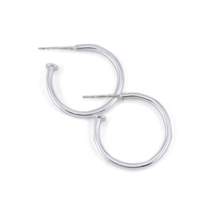 Silver Charm Hoops 