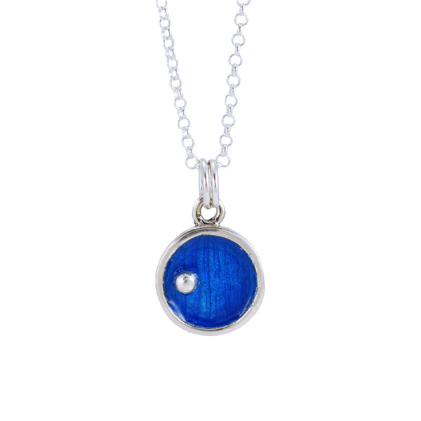 Hobbit Door Necklace with Engraved Accents - Sea Blue