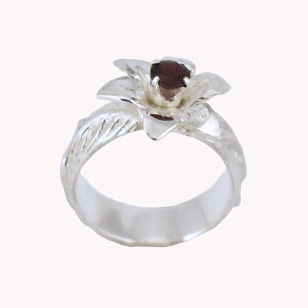 Garnet Lily Ring