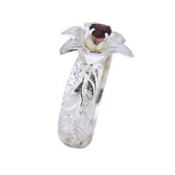 Garnet Lily Ring