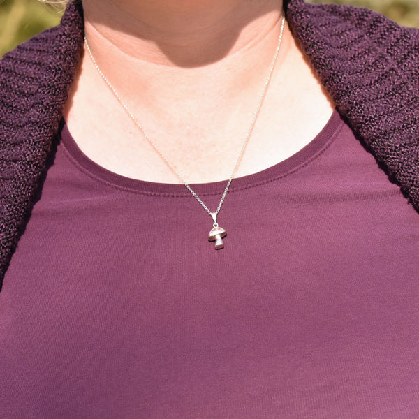Pink Sapphire Jewelled Mushroom Necklace