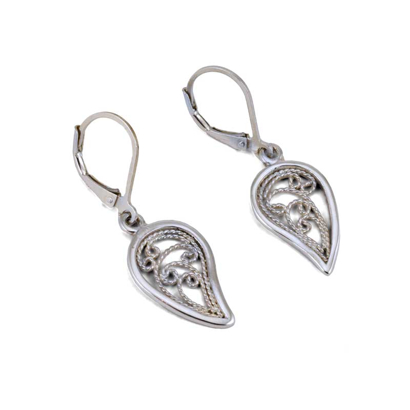 Buy Silver Linings Peepal Handmade Silver Filigree Dangle Earrings Online –  Okhaistore