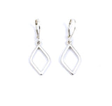 Front view of sterling silver Rumba earrings