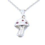 Pink Sapphire Jewelled Mushroom Necklace