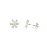 Textured Snowflake Stud Earrings